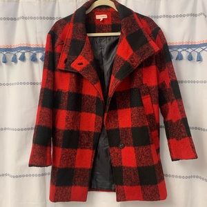 LONG BUFFALO PLAID COAT